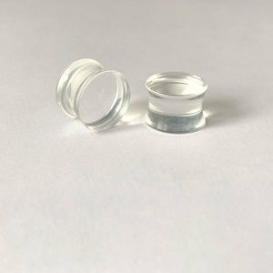 1/2” (12mm) Clear Acrylic Ear Plugs